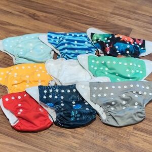 Adjustable Reusable Cloth Diaper Cover - Multi Color Set